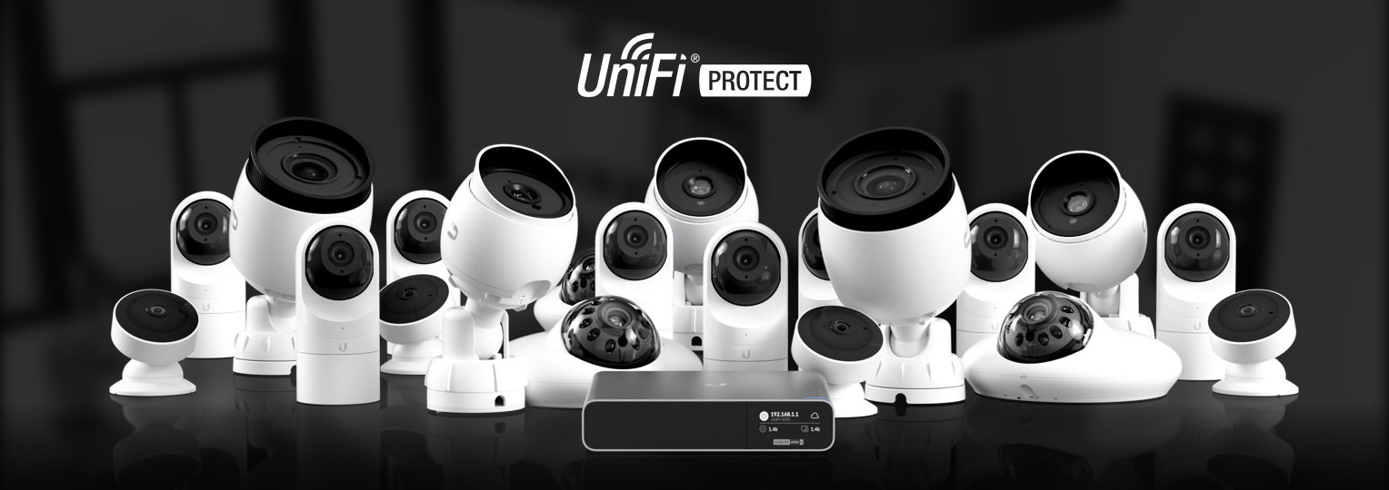 A sample range of Unifi Protect Camera's and Equipment